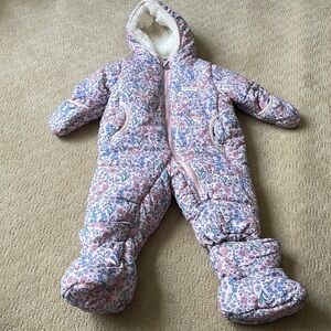 OshKosh B'gosh Pink Floral Puffer Snowsuit